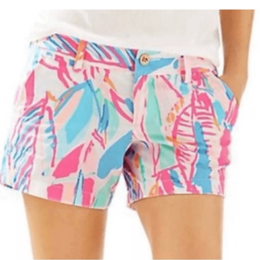 Lilly Pulitzer Out to Sea Callahan Twill Shorts Size 00 EUC